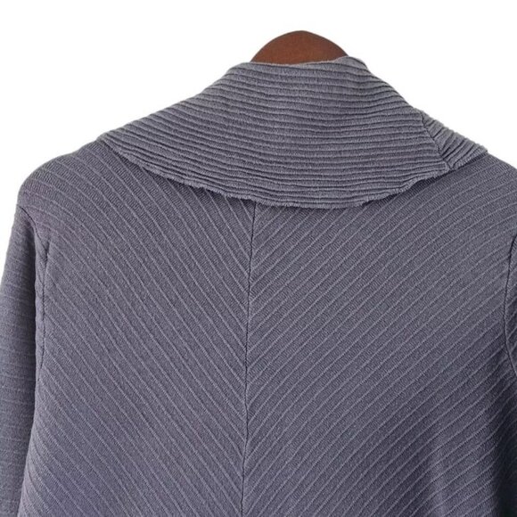 Habitat Clothes To Live In Gray Pleated Cowl Neck Lagenlook Top Size Small - Picture 6 of 7